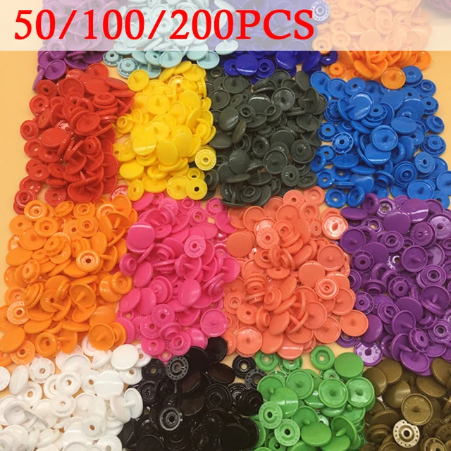 100/150/200 Sets Kam T5 Round Plastic Snaps For Clothing Accessories