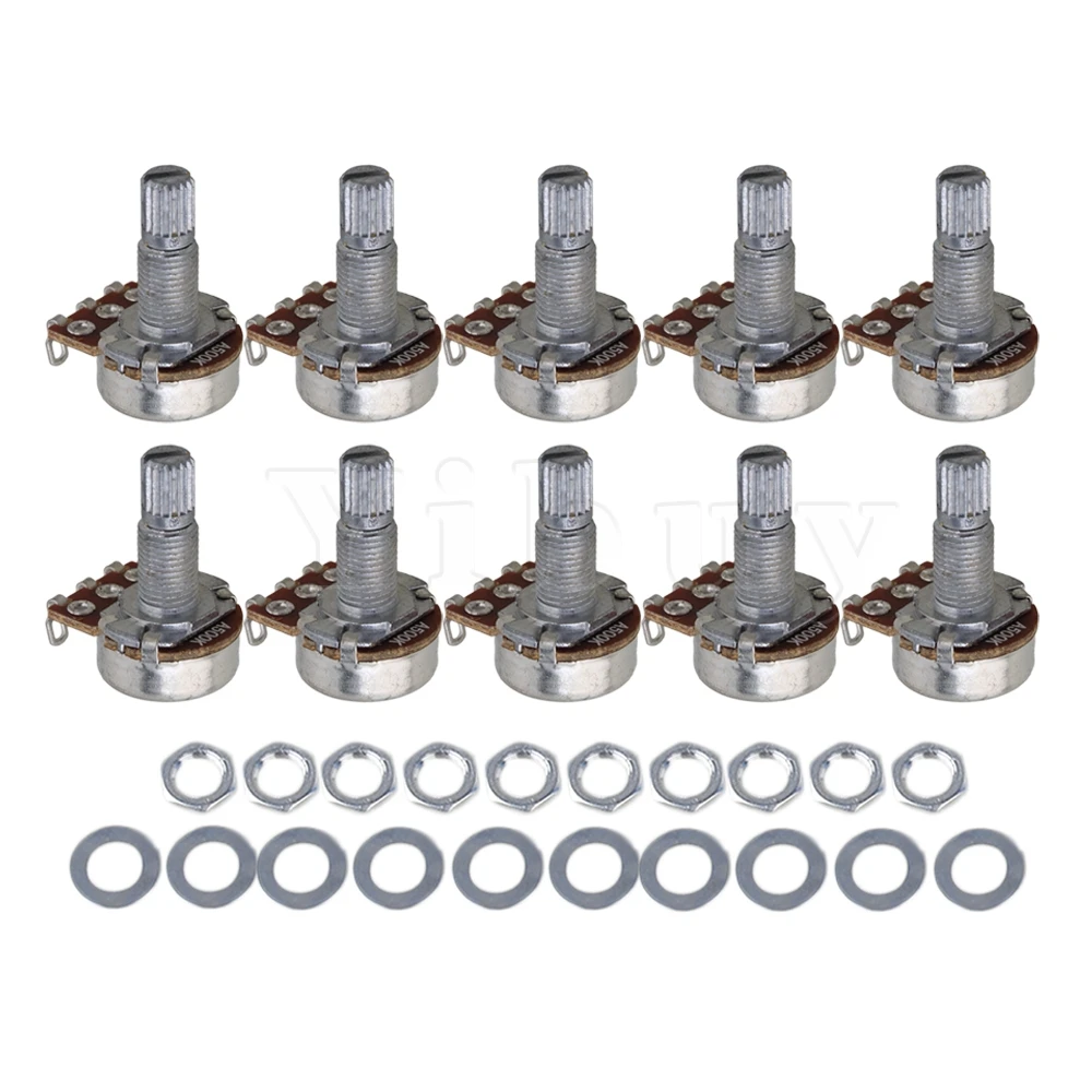 Yibuy 10x A500K OHM мини-горшки для электрогитары | Спорт и развлечения
