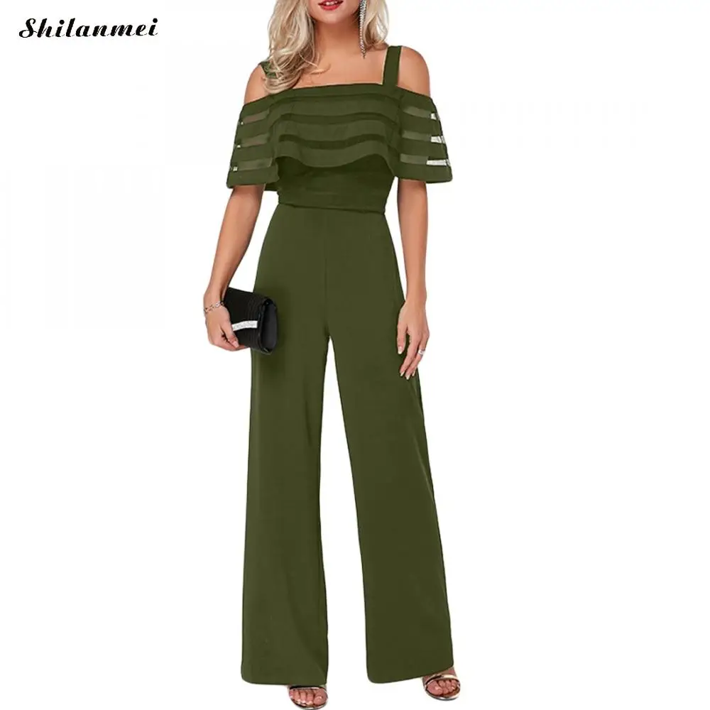 2019 Summer Fashion Lady Casual Jumpsuit Sleeveless Clubwear Women Off Shoulder 5XL Hight Waist Loose Jumpsuit Sexy Office Pants 2019 Summer Fashion Lady Casual Jumpsuit Sleeveless Clubwear Women Off Shoulder 5XL Hight Waist Loose Jumpsuit Sexy Office Pants