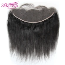 HD кружевные передние al 13x4 кружевные передние бразильские Прямые Натуральные волосы для наращивания с детскими отбеленными узлами 10-20 дюймов Berrys Fashion
