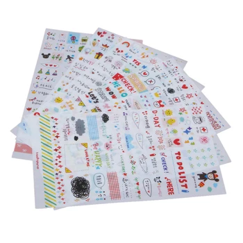 

6 Sheet Fashion Calendar Paper Sticker Scrapbook Calendar Diary Planner Decor