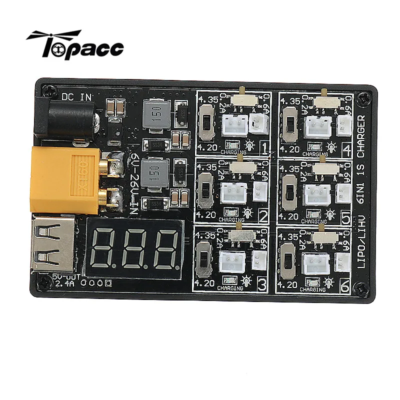6 в 1 3 7 В 1S Lipo LiHv плата зарядного устройства для KINGKONG/LDARC Tiny модели
