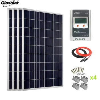 

Giosolar 400 Watt High Efficiency Polycrystalline Solar Panel with 40A MPPT LCD Charge Controller for Motorhome, Caravan, Camper