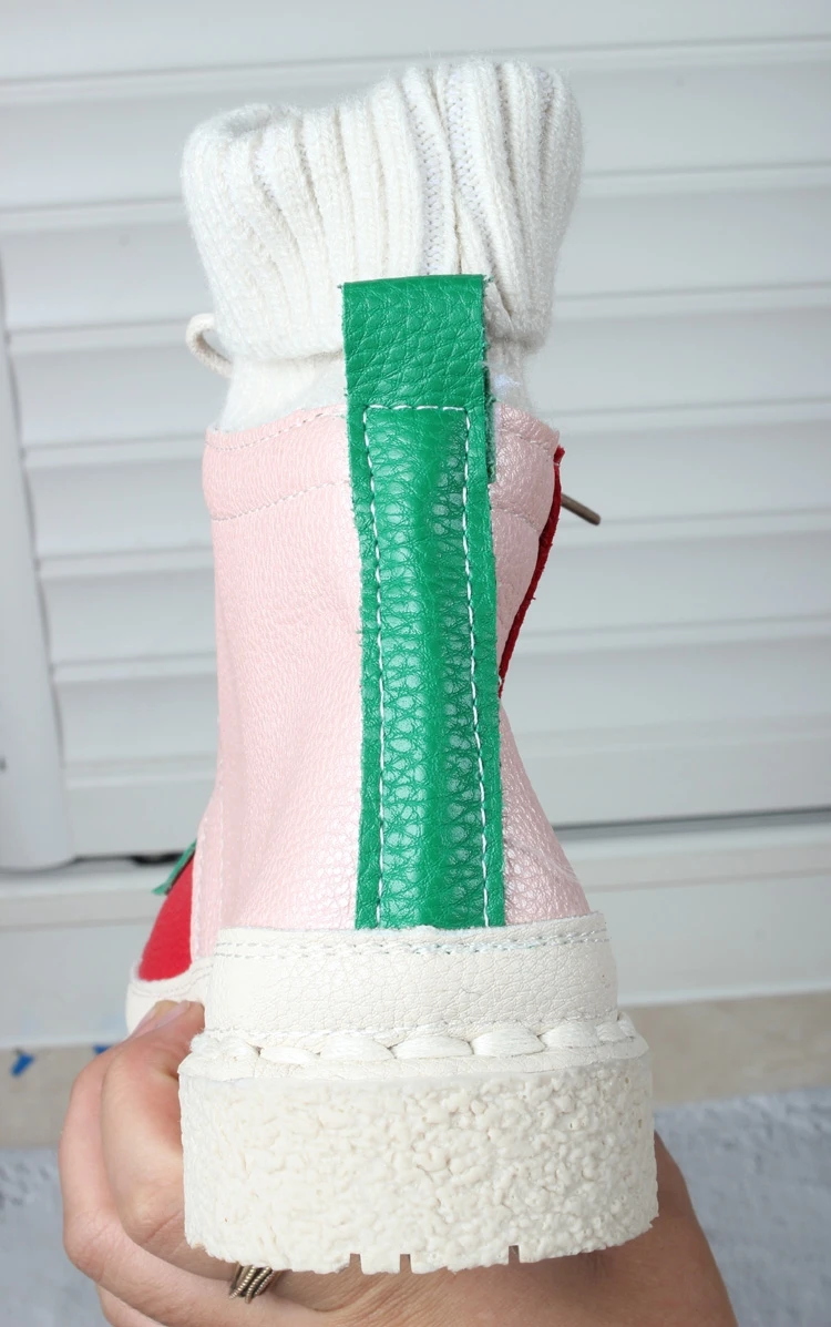 Careaymade-Candy color Martin boots new style Korean boots, flat bottomed boots woollen tube antique tie short ladies' boots Careaymade-Candy color Martin boots new style Korean boots, flat bottomed boots woollen tube antique tie short ladies' boots