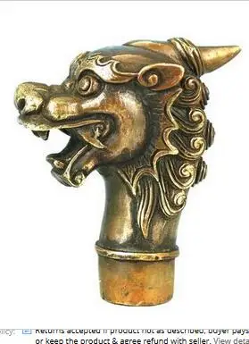 

100% из бронзы, чистая медь, латунь, дедушка, хороший счастливый мин, китайская старая ручная резная статуя дракона, коллекция, бронзовая трость