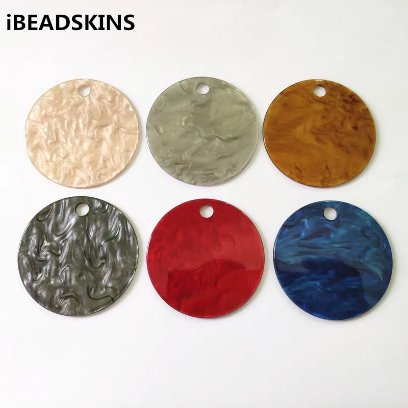 

New arrival! 55mm 50pcs Imitation marble texture coin-shape charms for earrings accessories,Earring parts ,Jewelry making