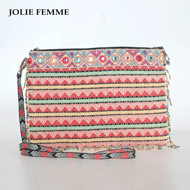 Jolie Femme Boho Tribal Ethnic Embroidery Day Envelope Clutch Bag Jolie Femme Boho Tribal Ethnic Embroidery Day Envelope Clutch Bag Handmade Handbags Designer Mujer Feminina Pequena