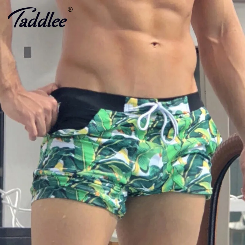 

Taddlee Brand Men Swimwear Board Beach Surfing Shorts Basic Traditional High Rise Swimsuits Long Cut Boxer Trunks Plus Size XXL