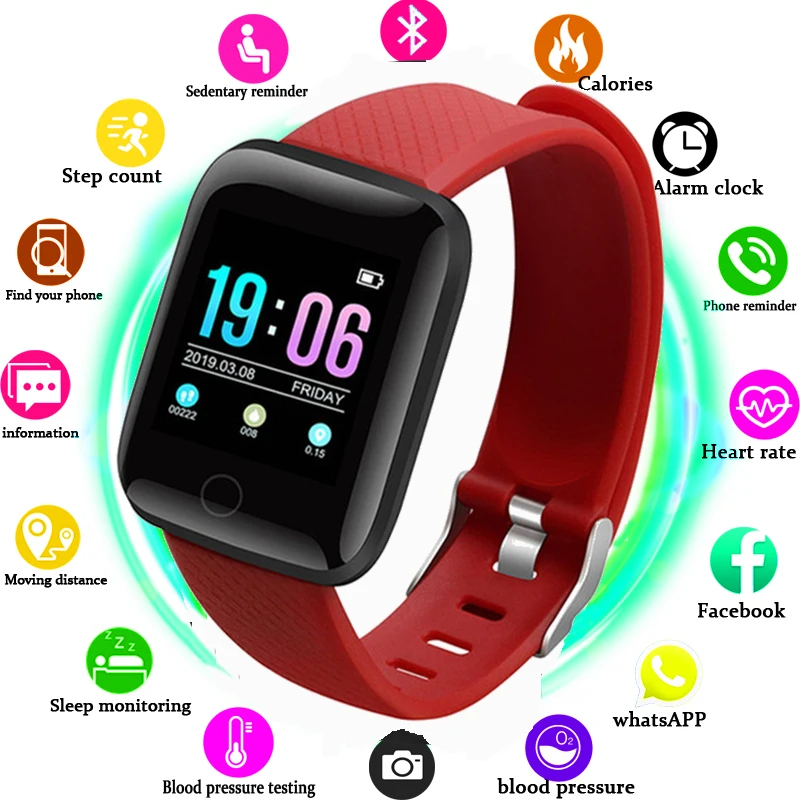 

2019 Man Women Smart watches Waterproof Smart watch Heart Rate Monitor Blood Pressure Functions Sport Watch for ios android +BOX