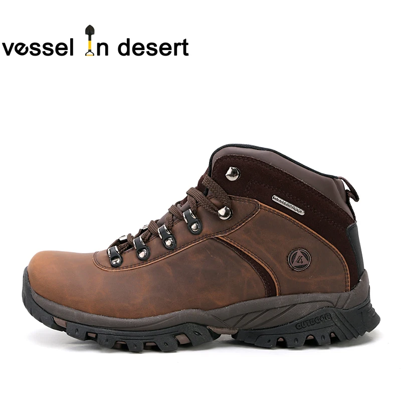 

Vessel in Desert Hot Sale Waterproof Men's Hiking Boots Outdoor Breathable Boots Mens Footwear Free Shipping