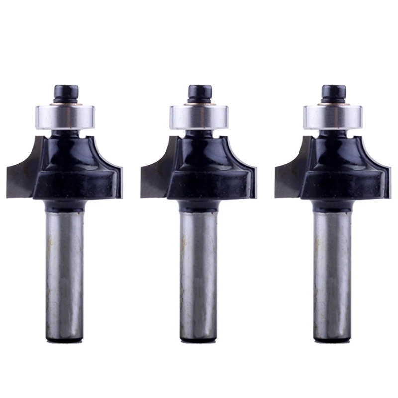 3Pc 8Mm Shank Router Bits Set Roman Roundover Bit Cove Bit Ogee Bit