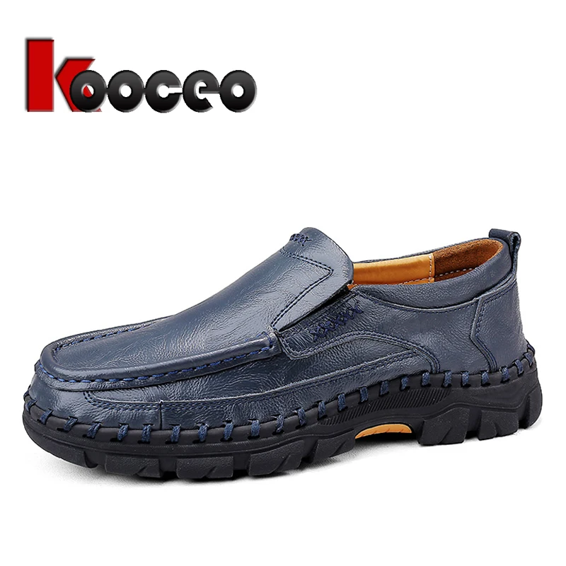 

Men's Loafers Flats Outdoor Flat platform Casual Driving Shoes Work Safety Leather Comfortable Handmade Low-top Slip-On Leisure