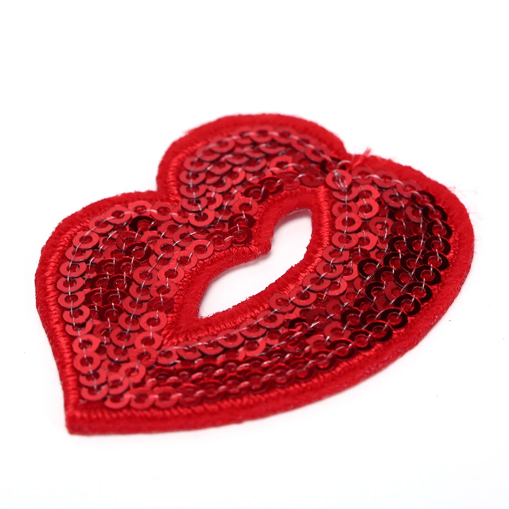 New 1Pc Kissing Red Lip Sewing DIY Motif Applique Decoration Sticker