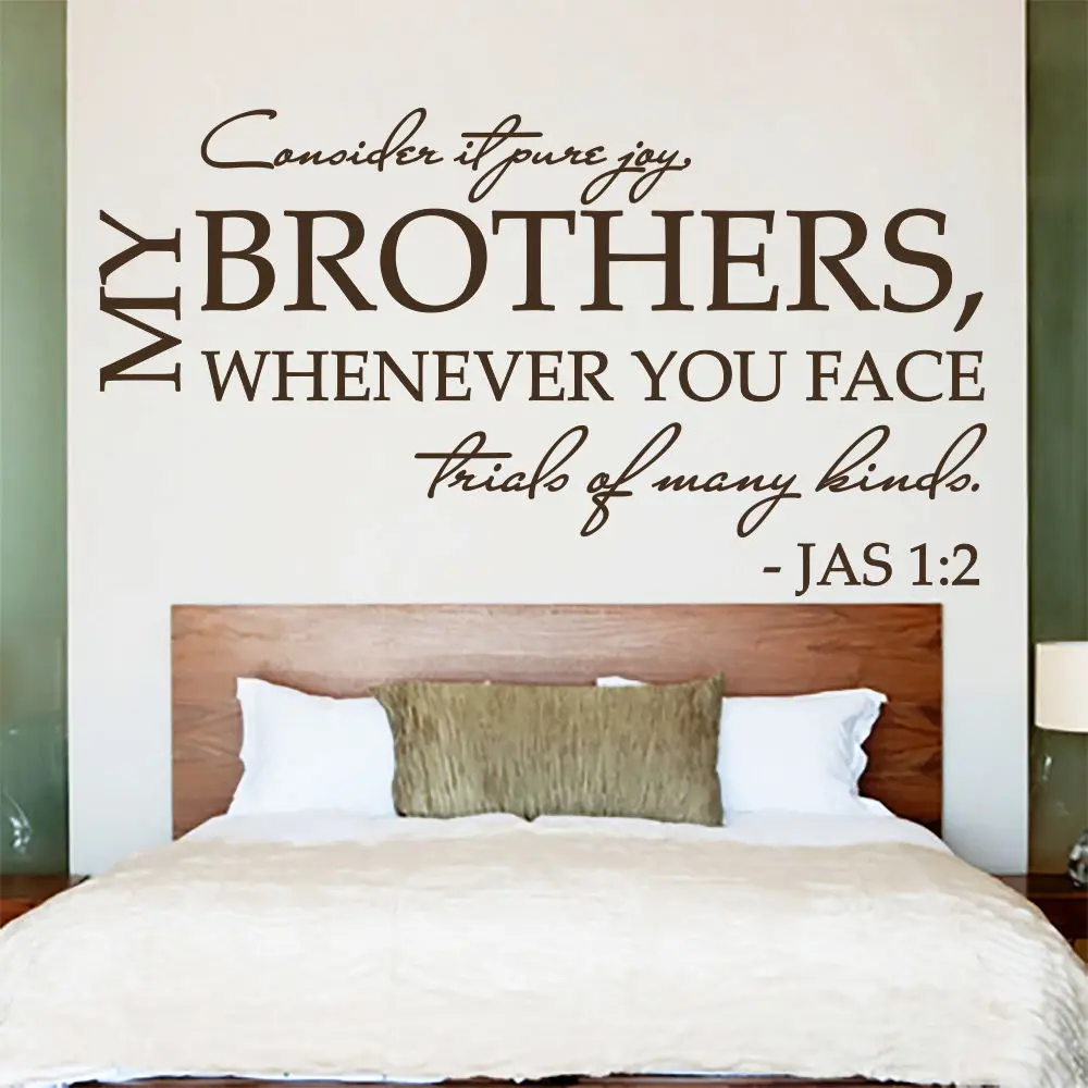 Art Bedroom Wall Decals Bible Verses Psalms James 12 Consider It Pure