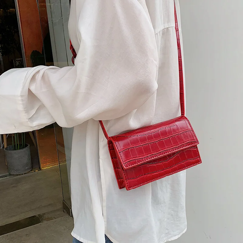 

Stone Pattern Crossbody Bags For Women Small Pu Leather Purses And Handbags New Designer Ladies Shoulder Messenger Bag Big