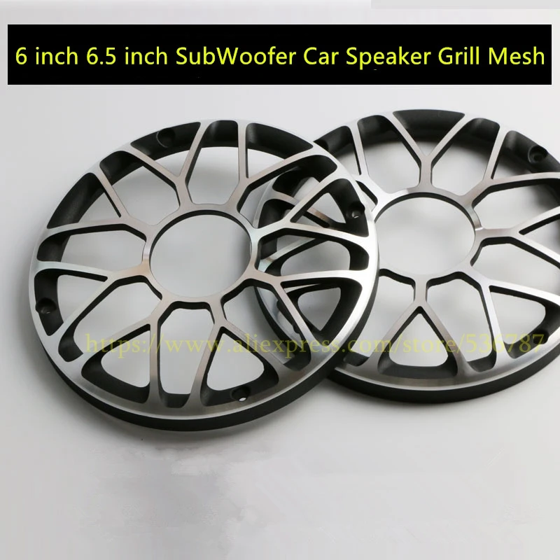 

1 Pairs/2pcs 6 inch 6.5 inch SubWoofer Car Speaker Grill Mesh Enclosure Aluminum Woofer Net Speaker Metal protective Cover Diy