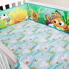 5 шт., комплект детской кроватки с вышивкой, многоразмерный комплект детской кроватки, хлопковые детские бамперы для постельных принадлежностей, мягкий детский комплект, включает в себя(4 бампера+ чехол для кровати