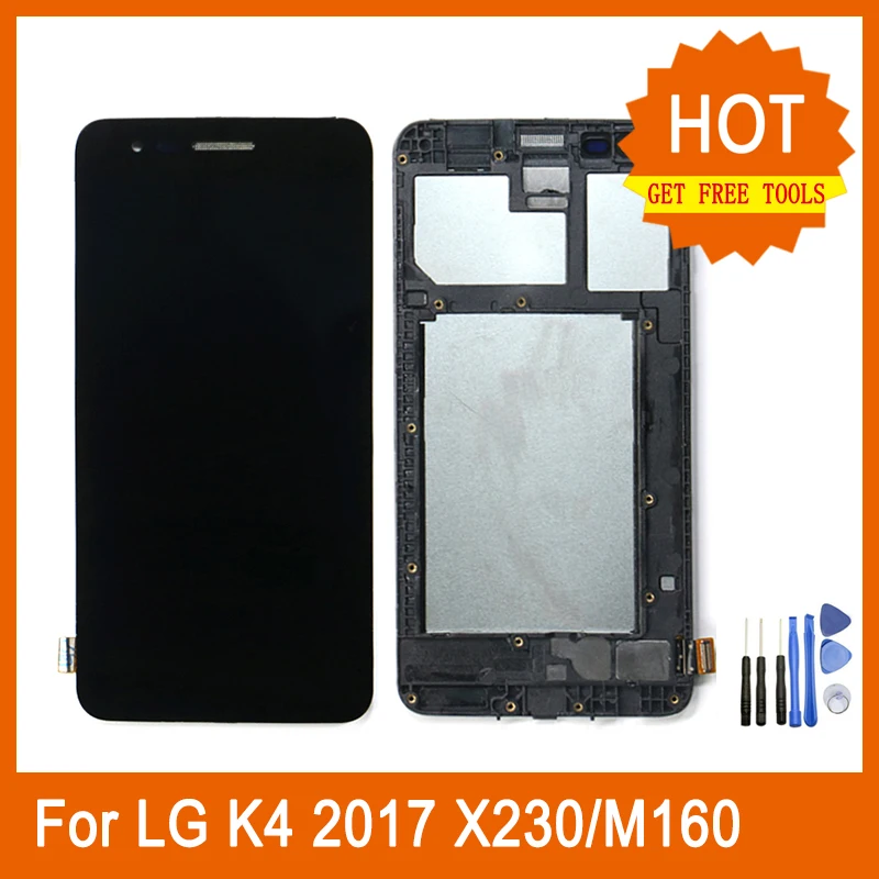 

For LG K7 2017 X230 LCD Display With Frame For K4 2017 M160 Touch Screen Digitizer Full Assembly Replacement +Free Tools