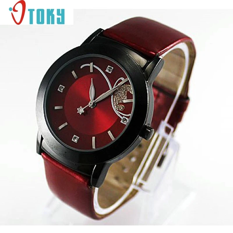 

Design montres novel Fashion Girl Women Luxury Diamond Pretty Quartz Wrist Watch Red Dropshipping