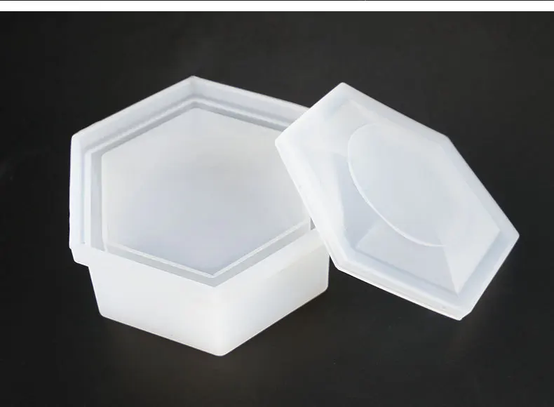 Прозрачная силиконовая форма ожерелье lanugo Плесень Смола декоративное ремесло DIY шестиугольная коробка для хранения формы для эпоксидной смолы для ювелирных изделий