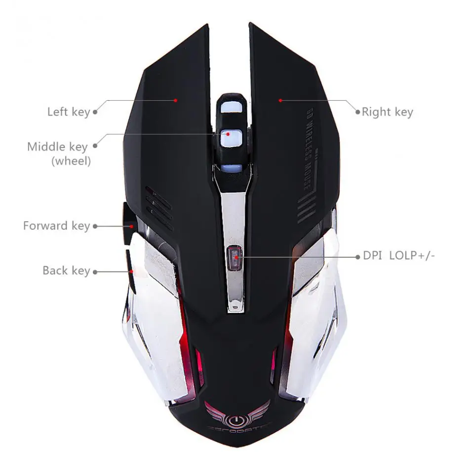 Беспроводная игровая оптическая мышь X70 2 4 ГГц 2400DPI|wireless mouse rechargable|2.4g wireless mousegaming