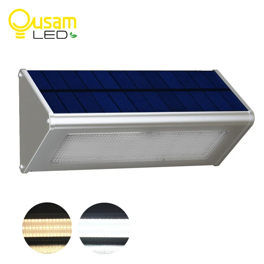 Água por Radar Sensor de Movimento de Alumínio 48led ao ar Luz à Prova Livre Iluminação Solar Super Brilhante Jardim Dwaterproof Luz Rua Lampada 4 Modos