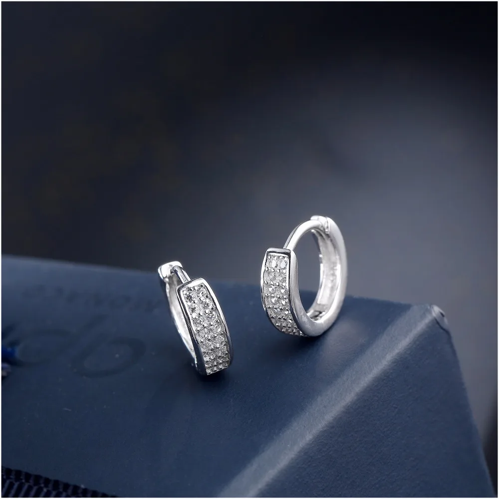 Fashion Brincos Crystal Stud Earings for Women Girl Vintage 925 Silver Jewelry Hot Sale Wedding Cubic Zirconia Earring (6)