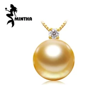 MINTHA 18K золотые жемчужные ювелирные изделия из жемчуга 9-10 мм круглые жемчужные подвески в богемном стиле из серебра s925 пробы для любви