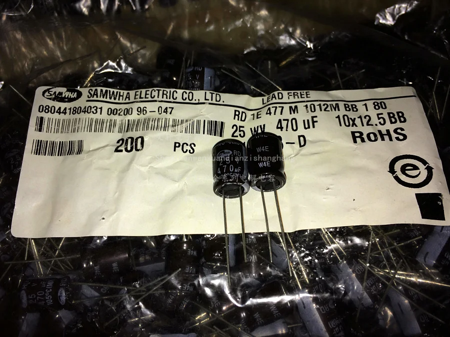 10 шт/25 шт/30 шт 470 мкФ алюминиевая крышка 25В SAMWHA RD серия 10x12 5 мм 25V470uF Алюминий