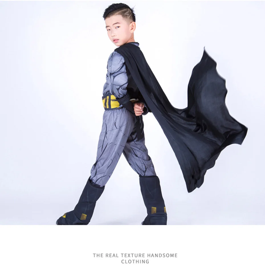 Детский костюм для косплея, Бэтмен-герой, Серия Фэнтези, карнавальный костюм из комиксов, вечерние, на Хэллоуин
