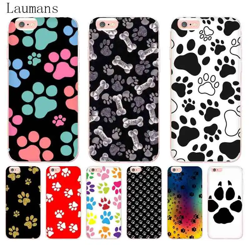 

Laumans Dog paw design Diy Colorful Printing Drawing TPU phone case for Apple iPhone 8 7 6 6S Plus X 5 5S SE 5C 4 4S Cover