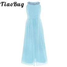 TiaoBug/красивое платье с цветочным узором и блестками для девочек; праздничное платье принцессы на свадьбу; ТРАПЕЦИЕВИДНОЕ платье без рукавов с цветочным узором для девочек