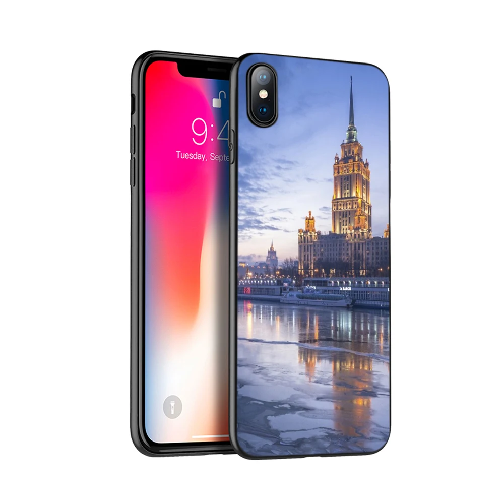 Черный чехол из ТПУ для iphone 5 5s SE 2020 6 6s 7 8 plus x 10 силиконовый XR XS 11 pro Max с российским