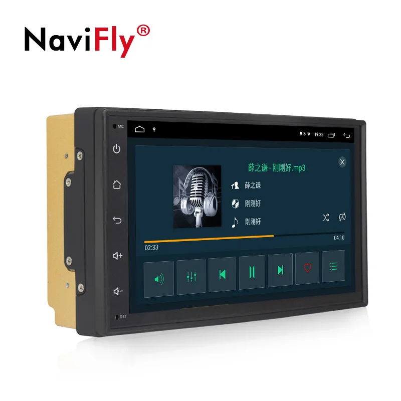 Top NaviFly universal 2 Din 2G+32G Android 9.1 Car Radio GPS Navigation for Nissan/Toyota/VW/Kia Quad Core 1024*600 HD 7708IC WIFI 5
