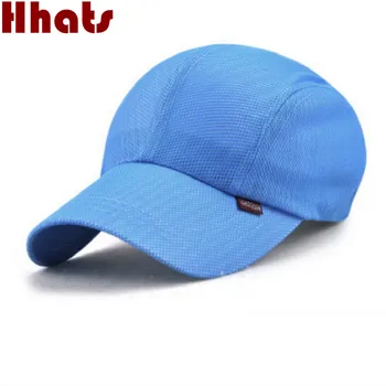 

Polyester plain mesh summer cap solid color casual women men blank baseball cap breathable snapback hat trucker bone