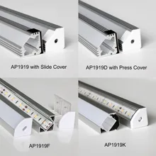 10 шт.(20 м) в партии, 2 м за штуку, светодиод в алюминиевом корпусе световая панель Прозрачная крышка или молочный диффузный чехол