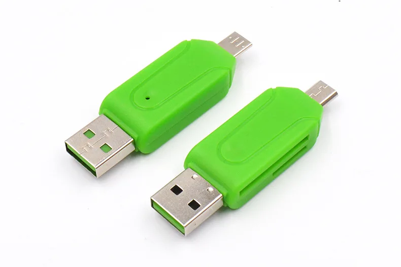 2 в 1 USB OTG кардридер Универсальный Micro USB OTG TF/SD кардридер телефонный удлинитель-переходник Micro USB OTG адаптер