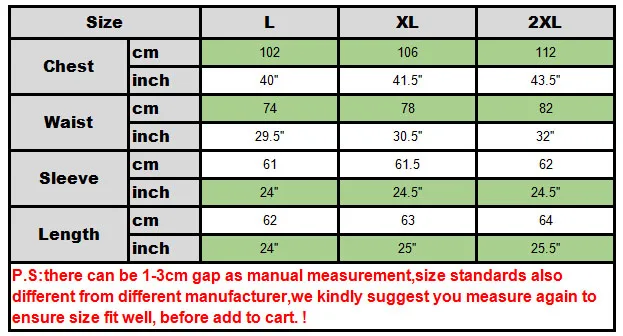 Size chart women