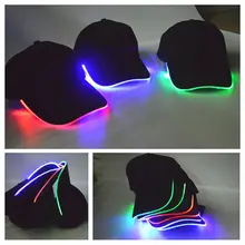 Новые модные Для мужчин Для женщин светодиодный освещенные Регулируемый Спортивные шапки светящаяся, для клуба вечерние Бейсбол в стиле хип-хоп, для игры в гольф световой Кепки