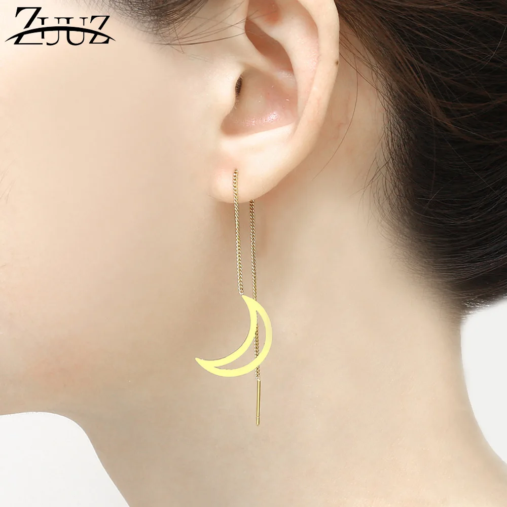 

ZUUZ geometric drop earrings 2018 long fashion brincos for women accessories jewelry drop earing dangle pendants female korean