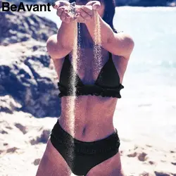 BeAvant эластичные smocking летняя пляжная одежда нижнее бельё для женщин sexy v средства ухода за кожей шеи бюстгальтер Пуш Ап наборы для ухода