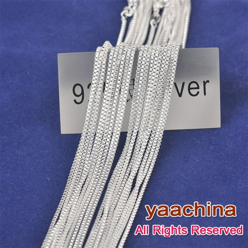 Fast Shipping Fashion 925 Sterling Silver 10pcs 18'' Box Chains Accessories For Necklace Collar Jewelry Findings | Украшения и