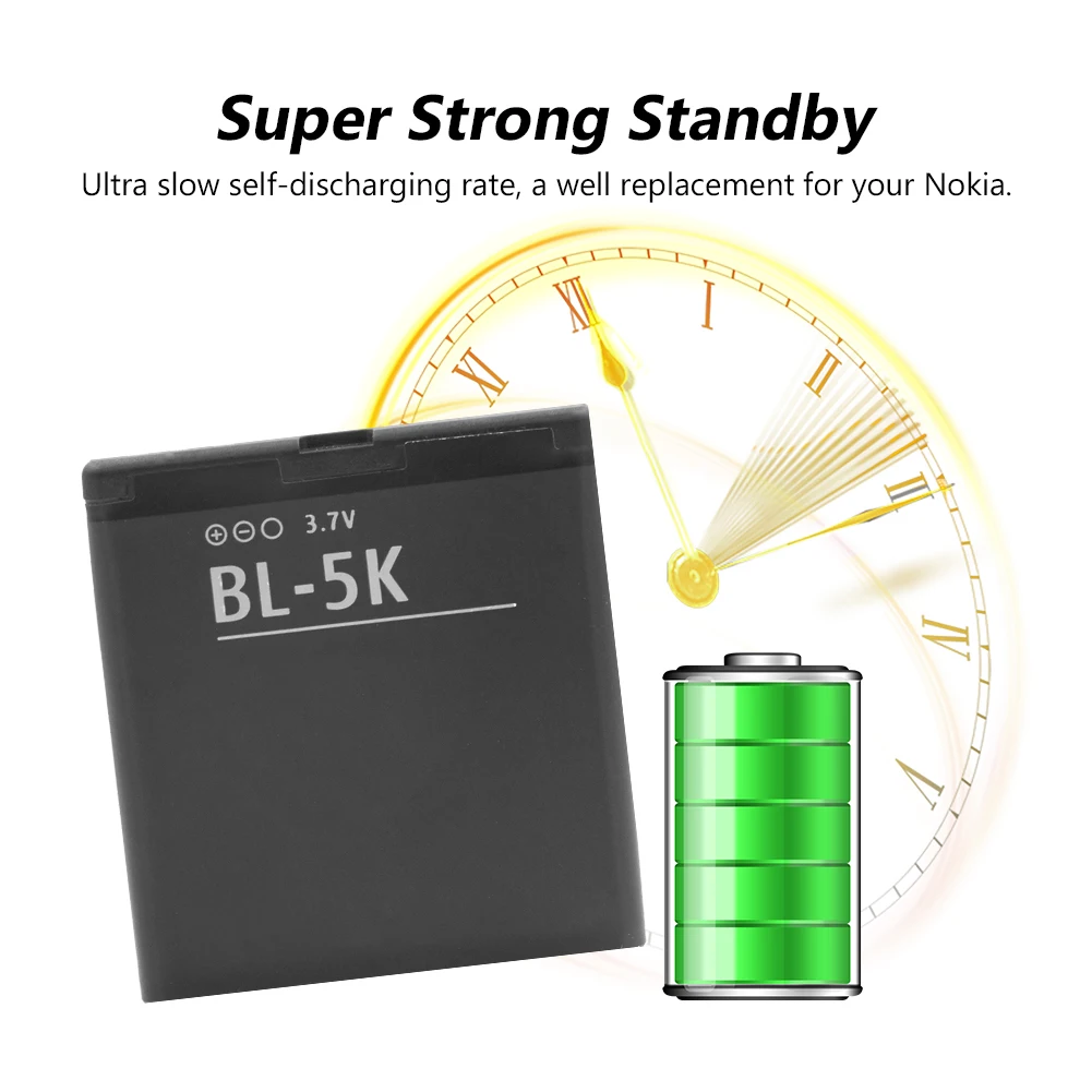 Новые Сменные Аккумуляторы для Nokia Оригинал BL 5K N85 N86 8MP N87 2610S 701 Oro X7 C7 00 литий ионная