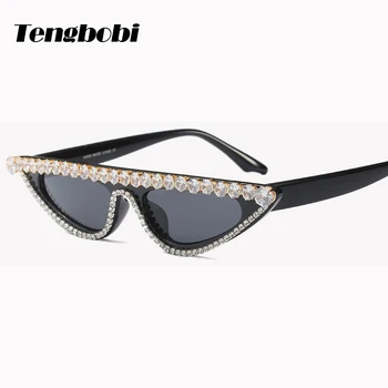 

Sexy cat eye rhinestone Sunglasses Women fashion Brand Designer Vintage Glasses Diamond Shades CY079