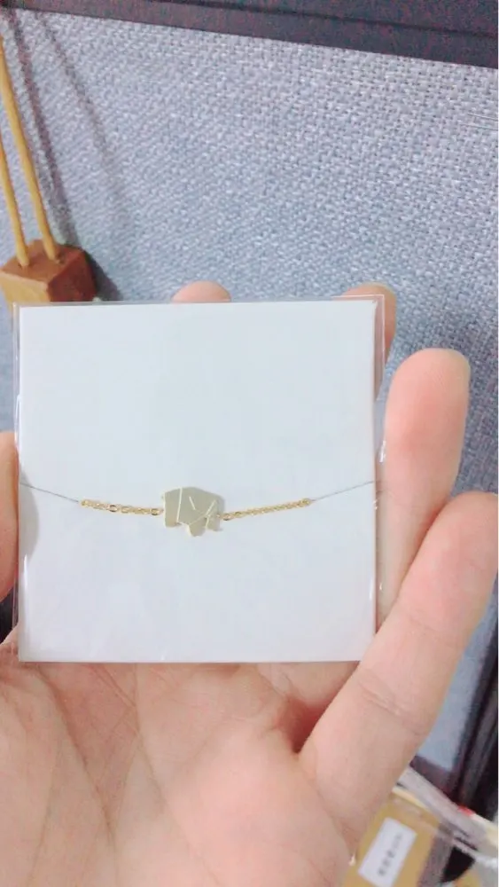 Изящный миниатюрный браслет в стиле оригами со слоном из нержавеющей стали браслеты с изображением животных для женщин и детей Ювелирные изделия дружба