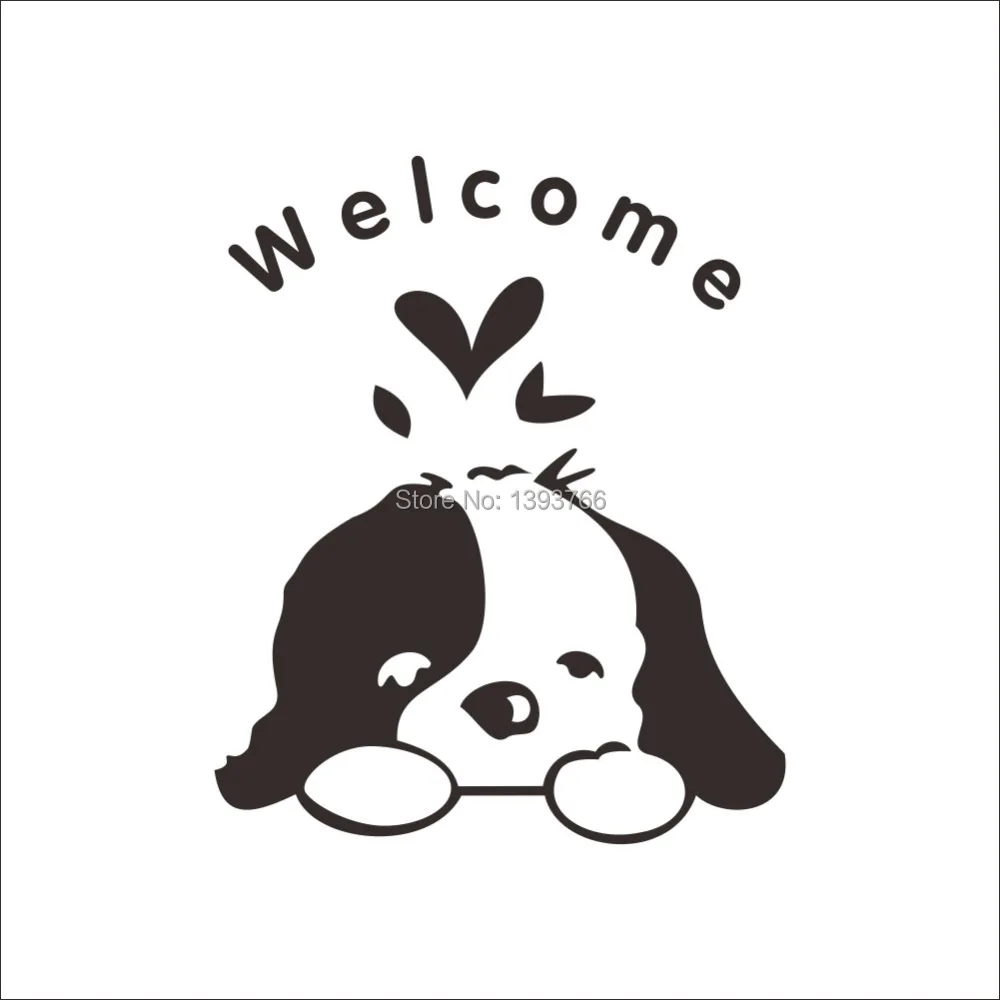 Kids Room Dogs Door Stickers Funny Toilet Bathroom Wall Stickers Home Decoration decals