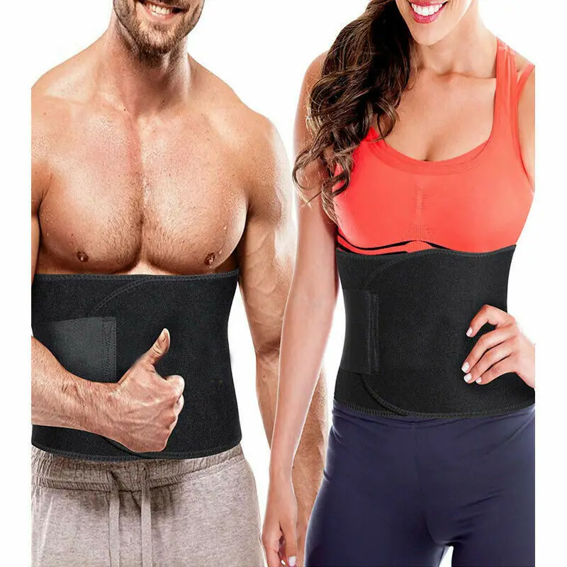 

Unisex Waist Tummy Trimmer Sweat Band Body Shaper Belt Wrap Fat Burn Exercise