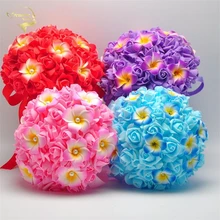 В Потрясающие Свадебные цветы белые свадебные букеты искусственная Роза Букет Buque De Noiva WP022