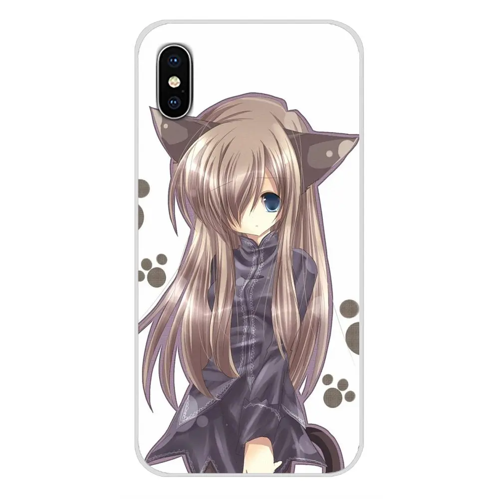 Для Xiaomi Mi6 A1 5X 6X Redmi Note 5 5A 4X 4A 4 3 Plus Pro pocophone F1 прозрачный мягкий чехол для аниме Neko Cat
