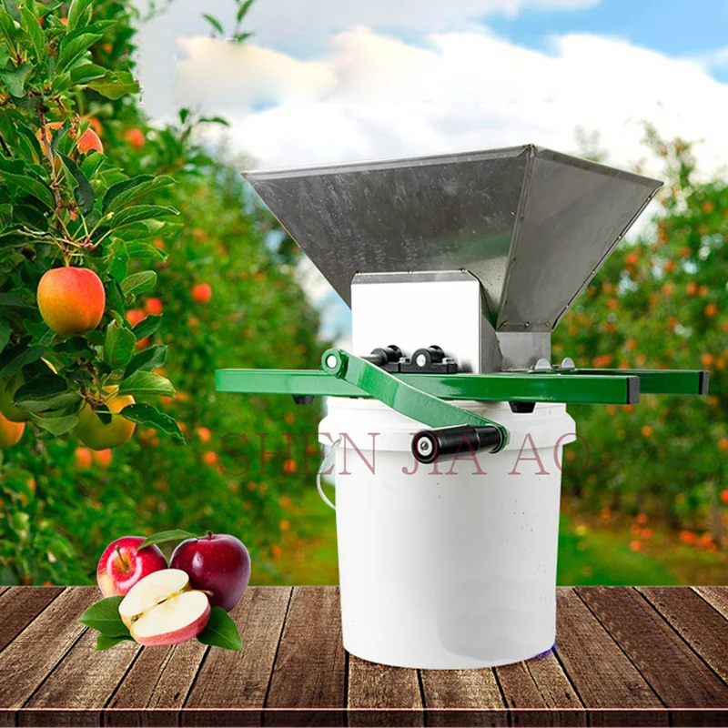 Fruit and Apple Crusher - L Manual Juicer Grinder(1.8 Gallon,Green